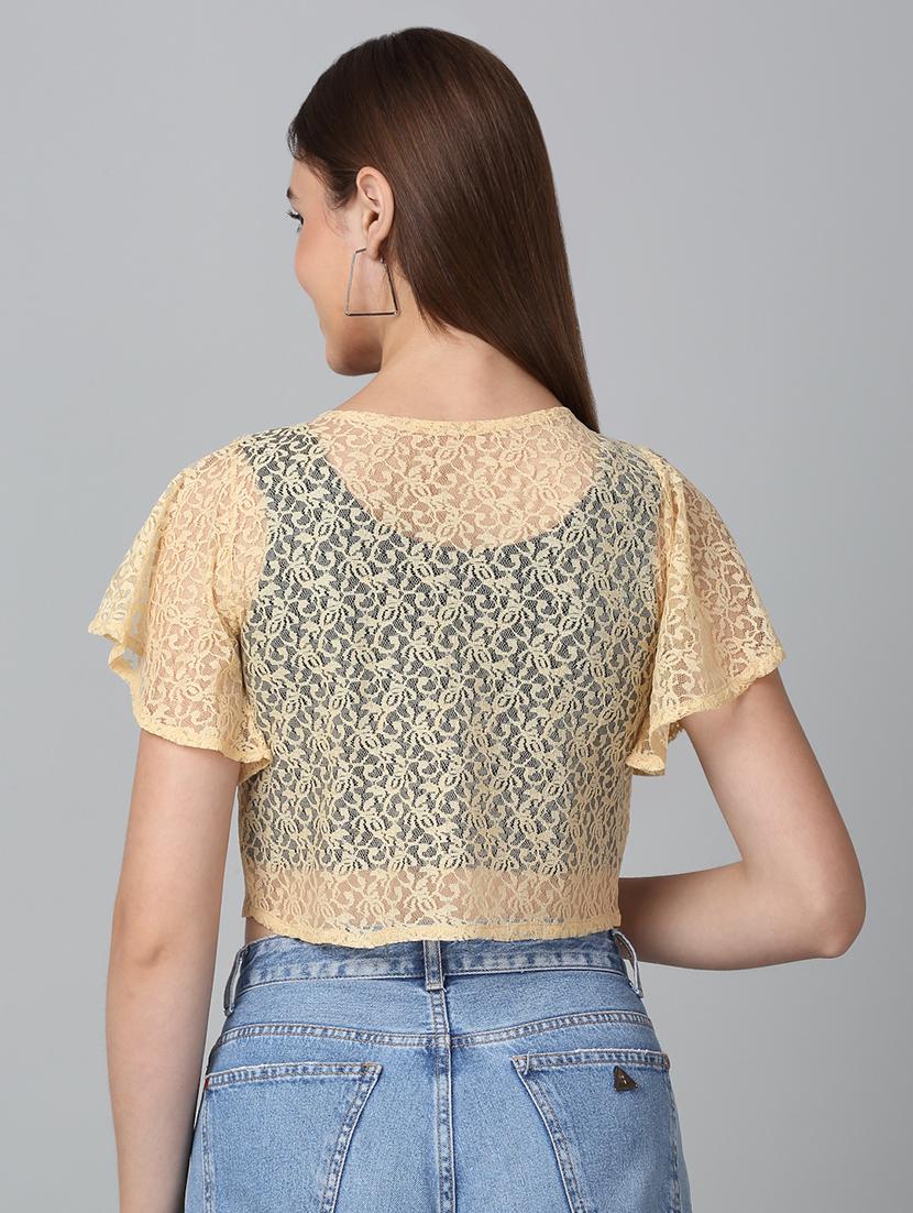 women self design regular shrug - 21729183 - Standard Image - 3