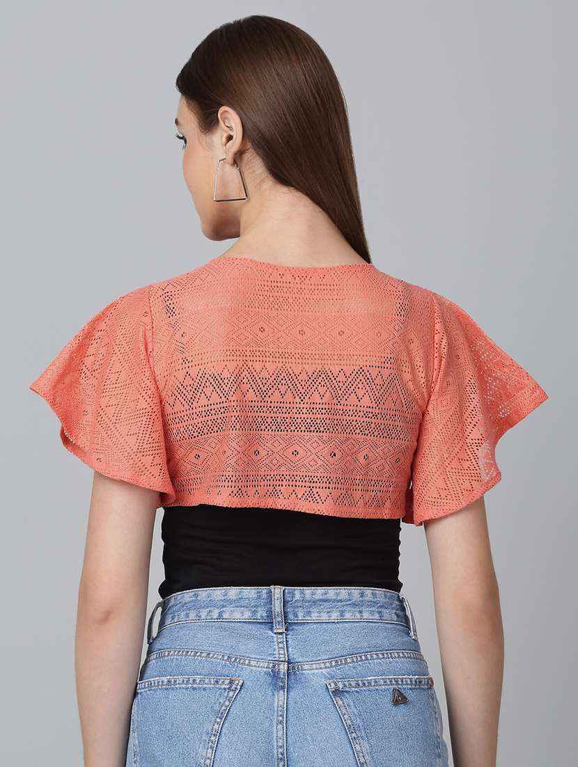 women self design regular shrug - 21729193 -  Standard Image - 3