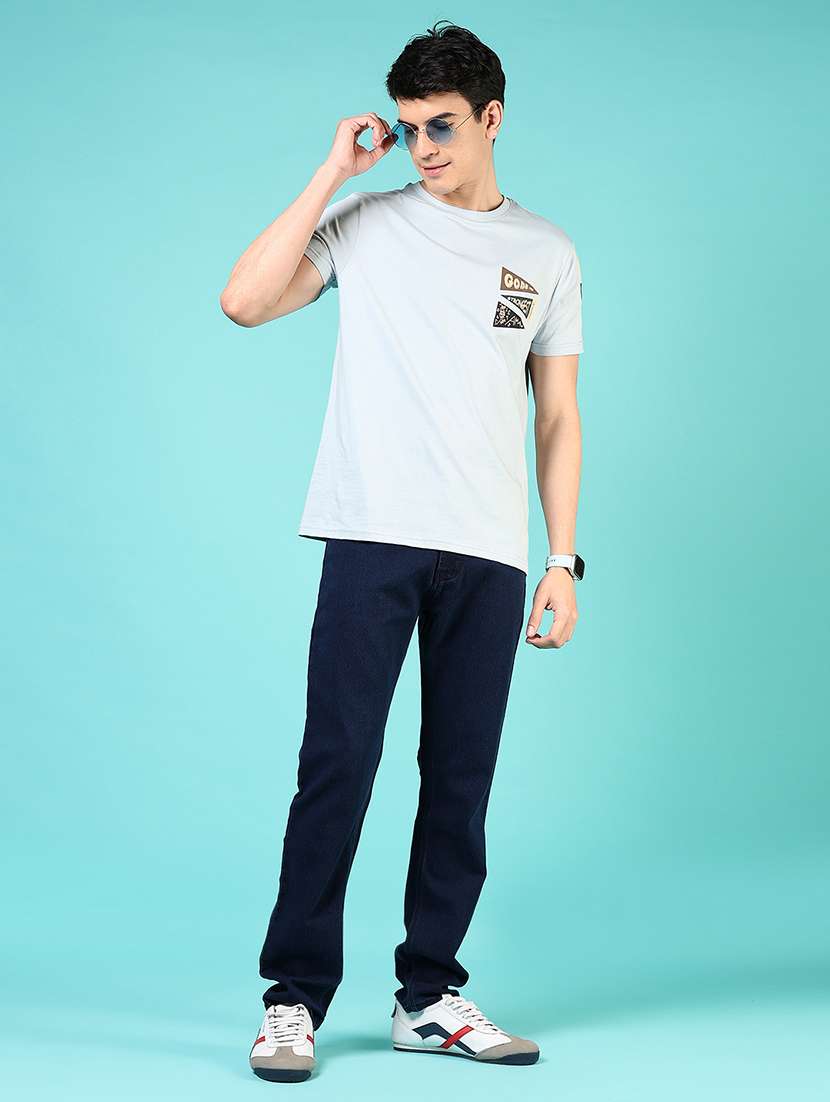 men front & back print round neck regular fit t-shirt - 21729237 -  Standard Image - 3