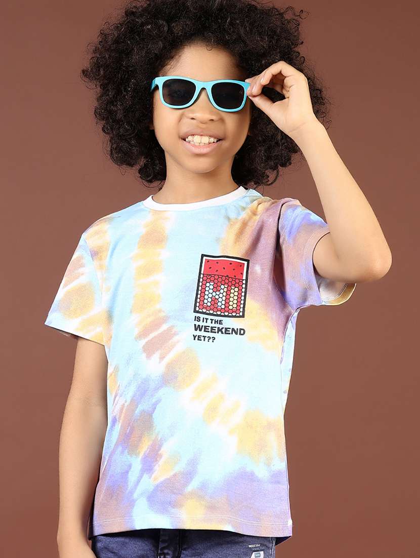 boys printed short sleeve regular fit t-shirt