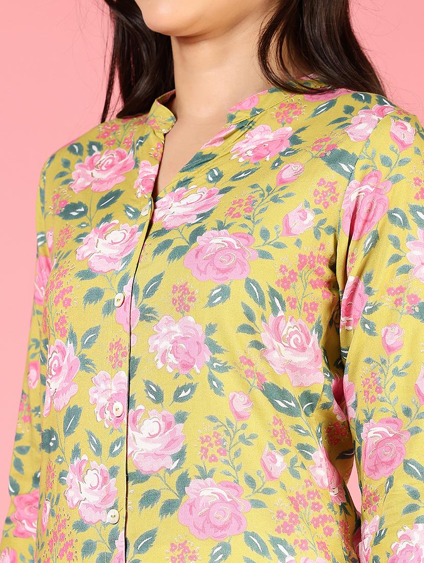 women three quarter sleeves straight kurta - 21729243 - Standard Image - 5