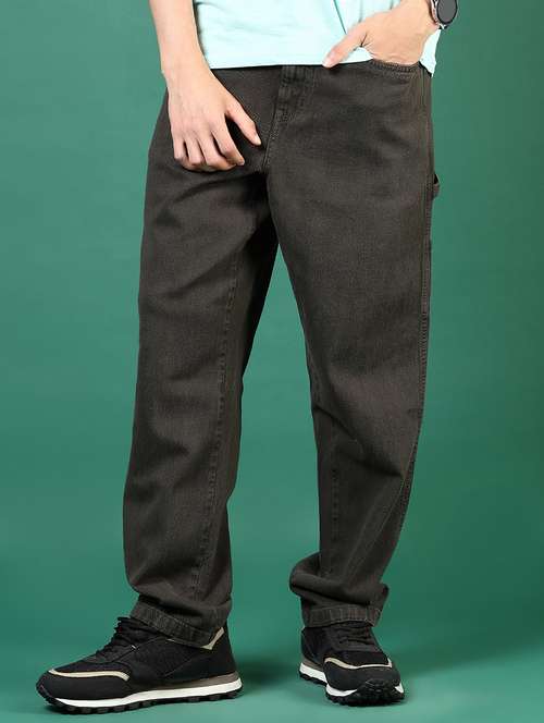 men black mid rise denim jeans 