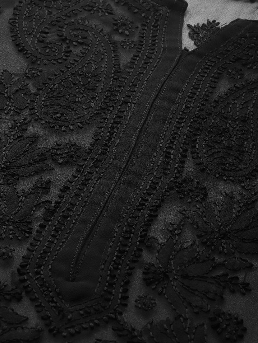 women long sleeve straight chikankari kurta - 21729622 - Standard Image - 3