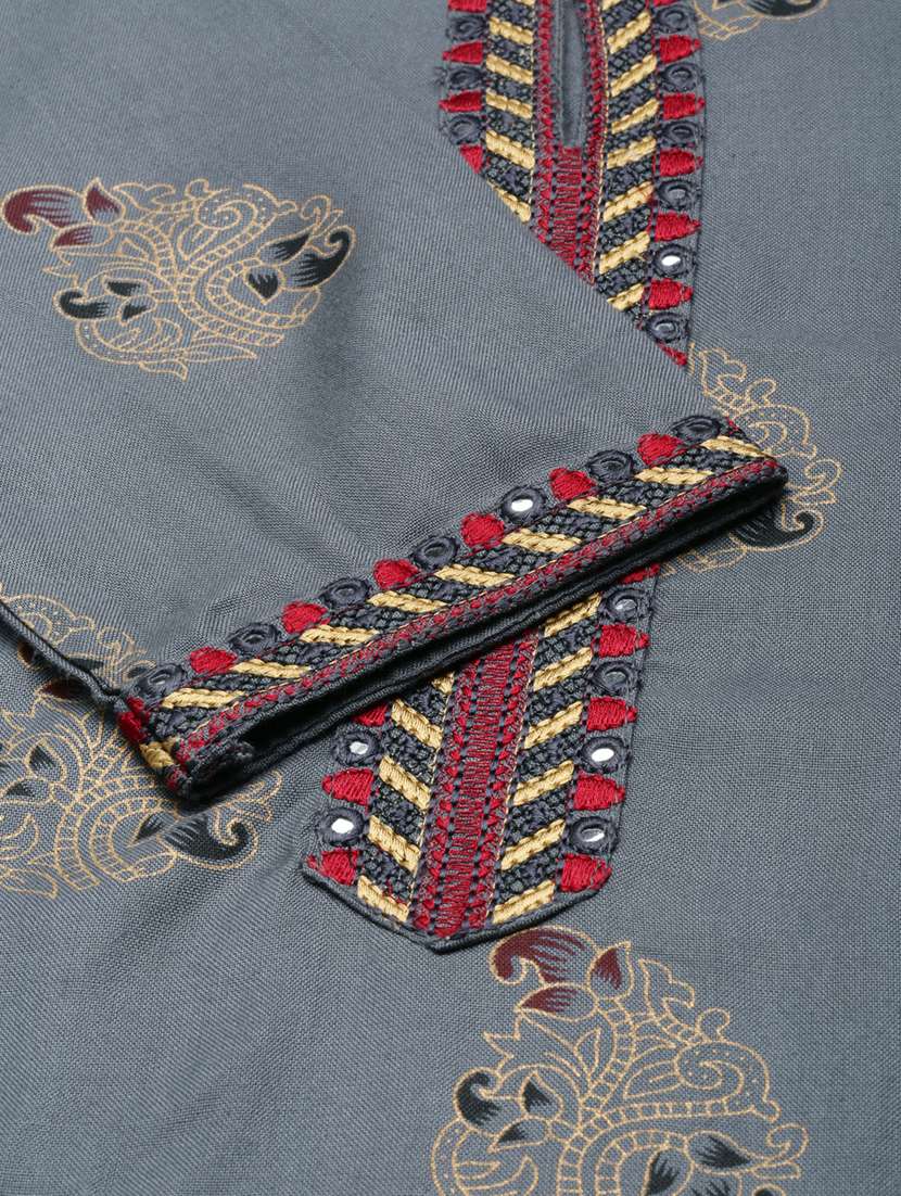 women three quarter sleeve straight kurta - 21729773 -  Standard Image - 5