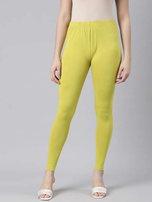 women solid high rise ankel length leggings - 21729814 - Standard Image - 0