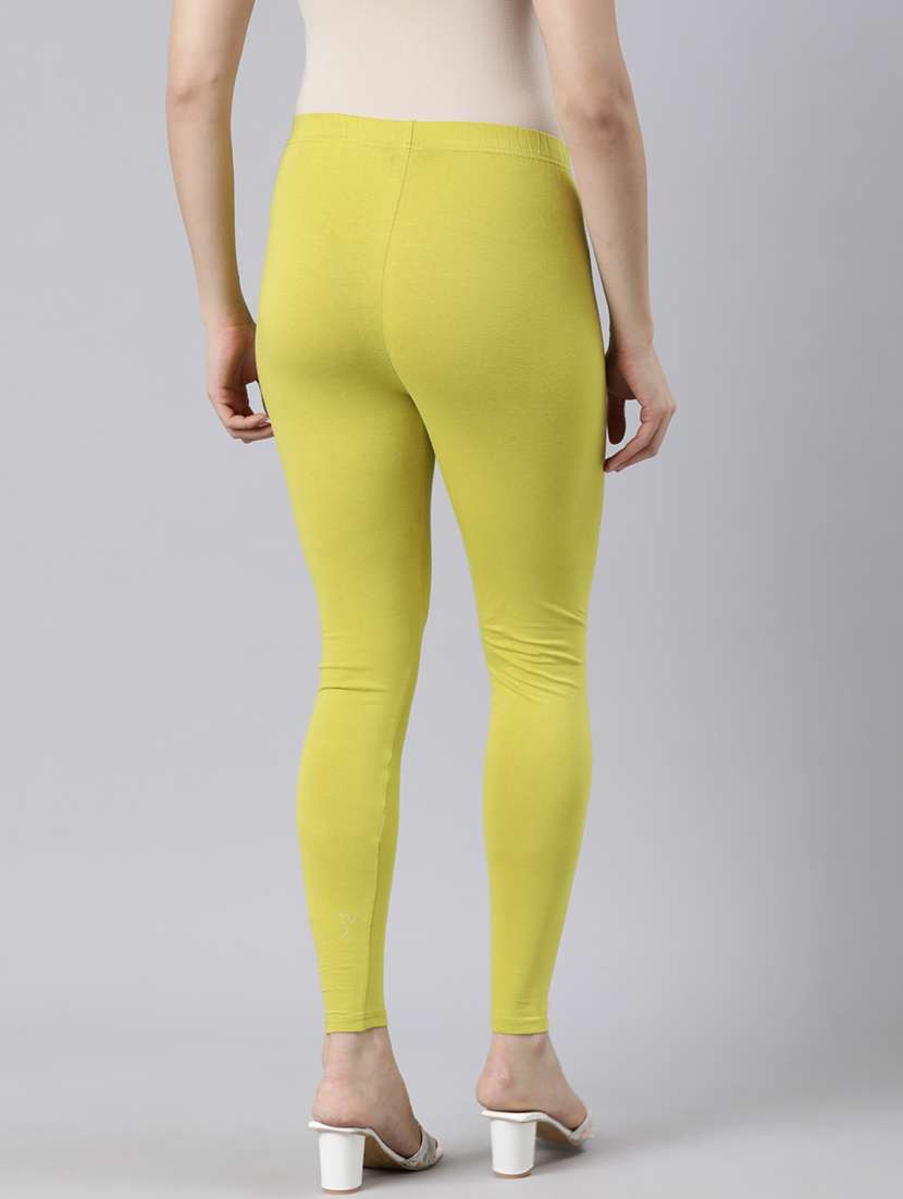 women solid high rise ankel length leggings - 21729814 - Standard Image - 3
