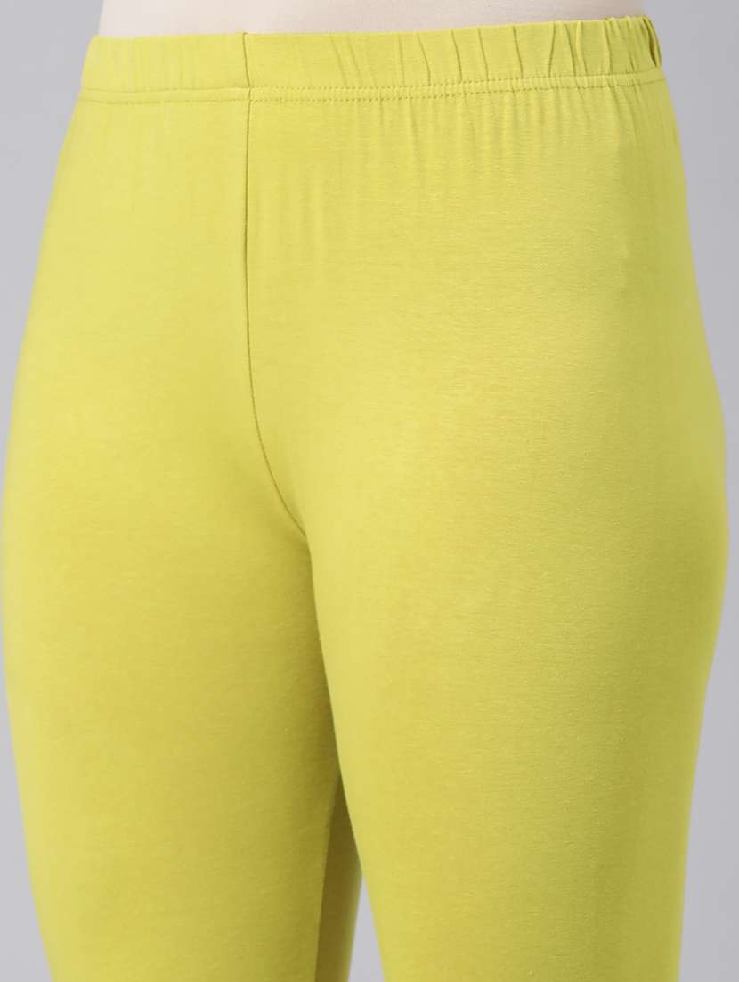 women solid high rise ankel length leggings - 21729814 - Standard Image - 5