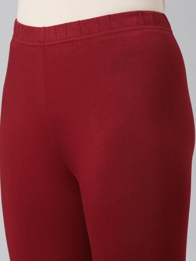 women solid high rise ankle length leggings - 21729818 - Standard Image - 5