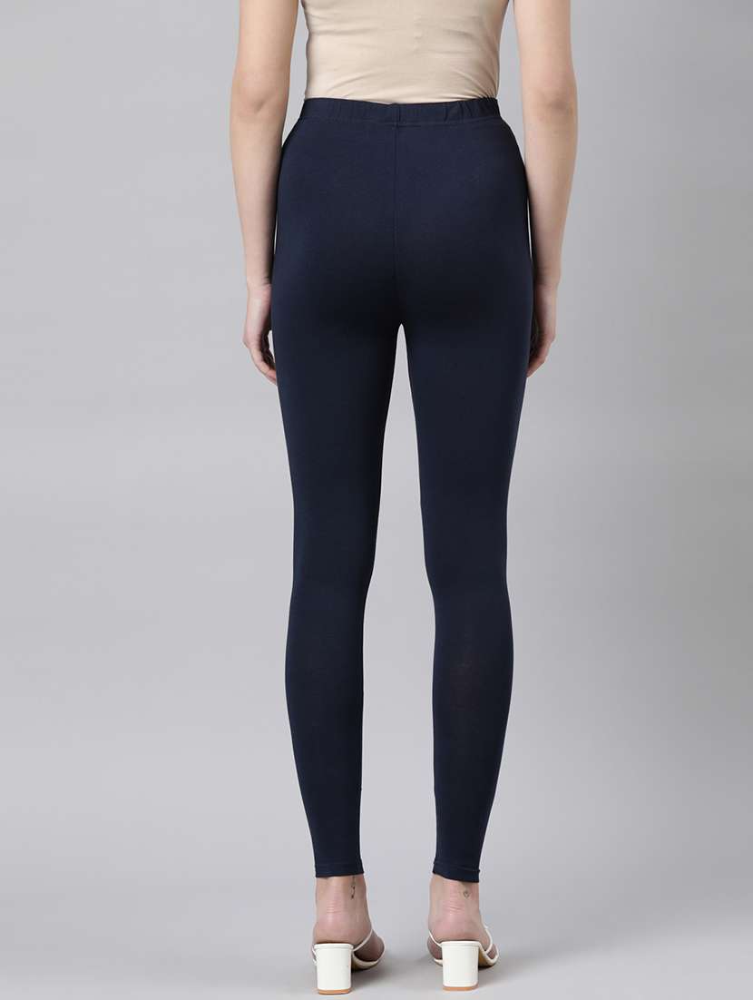 women solid high rise ankle length leggings - 21729819 -  Standard Image - 3
