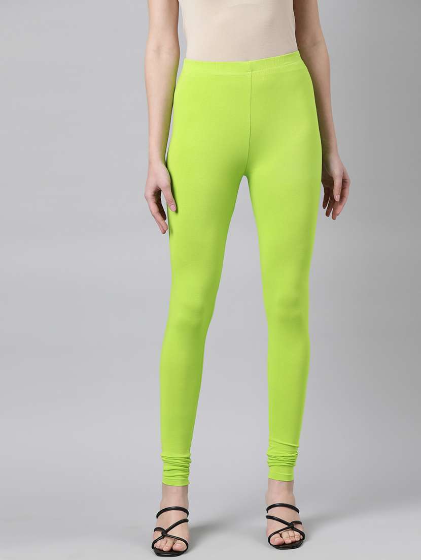 women solid high rise full length leggings