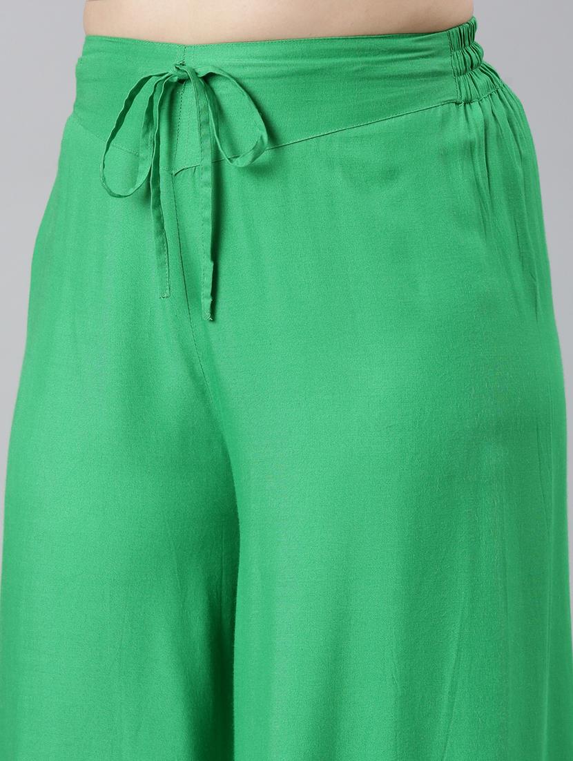 women solid high rise flared palazzo - 21729830 - Standard Image - 5