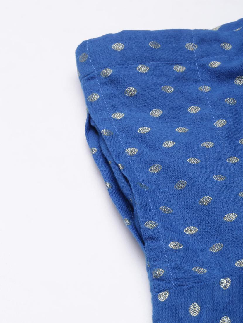 women blue printed mid rise salwar - 21729843 - Standard Image - 8