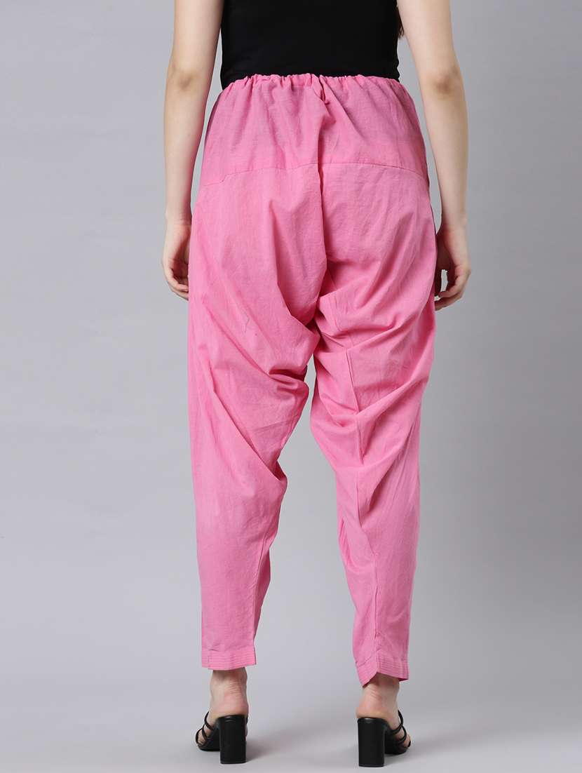 women pink solid mid rise salwar - 21729844 - Standard Image - 3