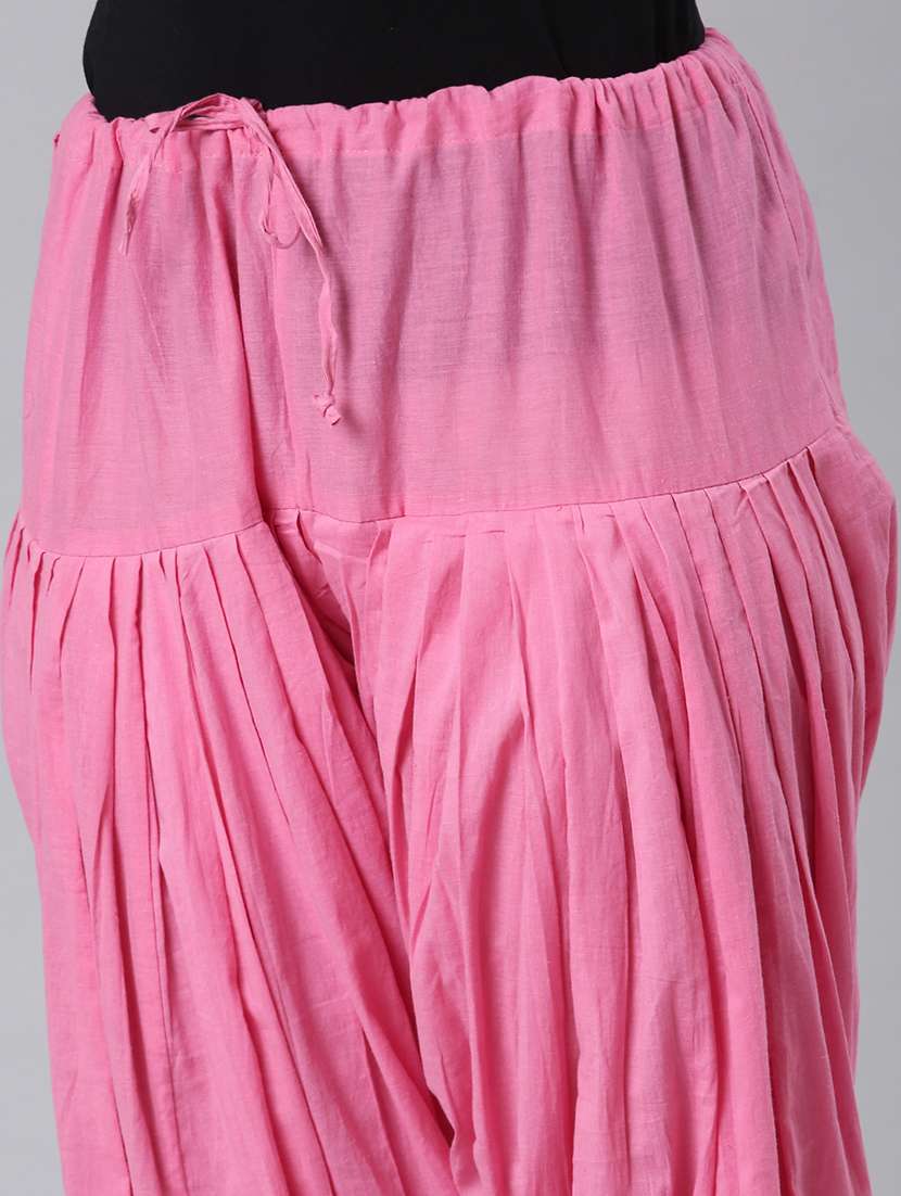 women pink solid mid rise salwar - 21729844 - Standard Image - 5