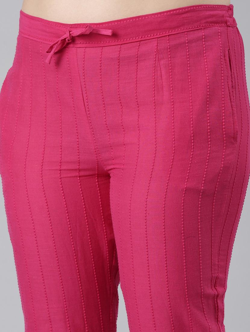 women solid mid rise tapered pant - 21729845 - Standard Image - 5
