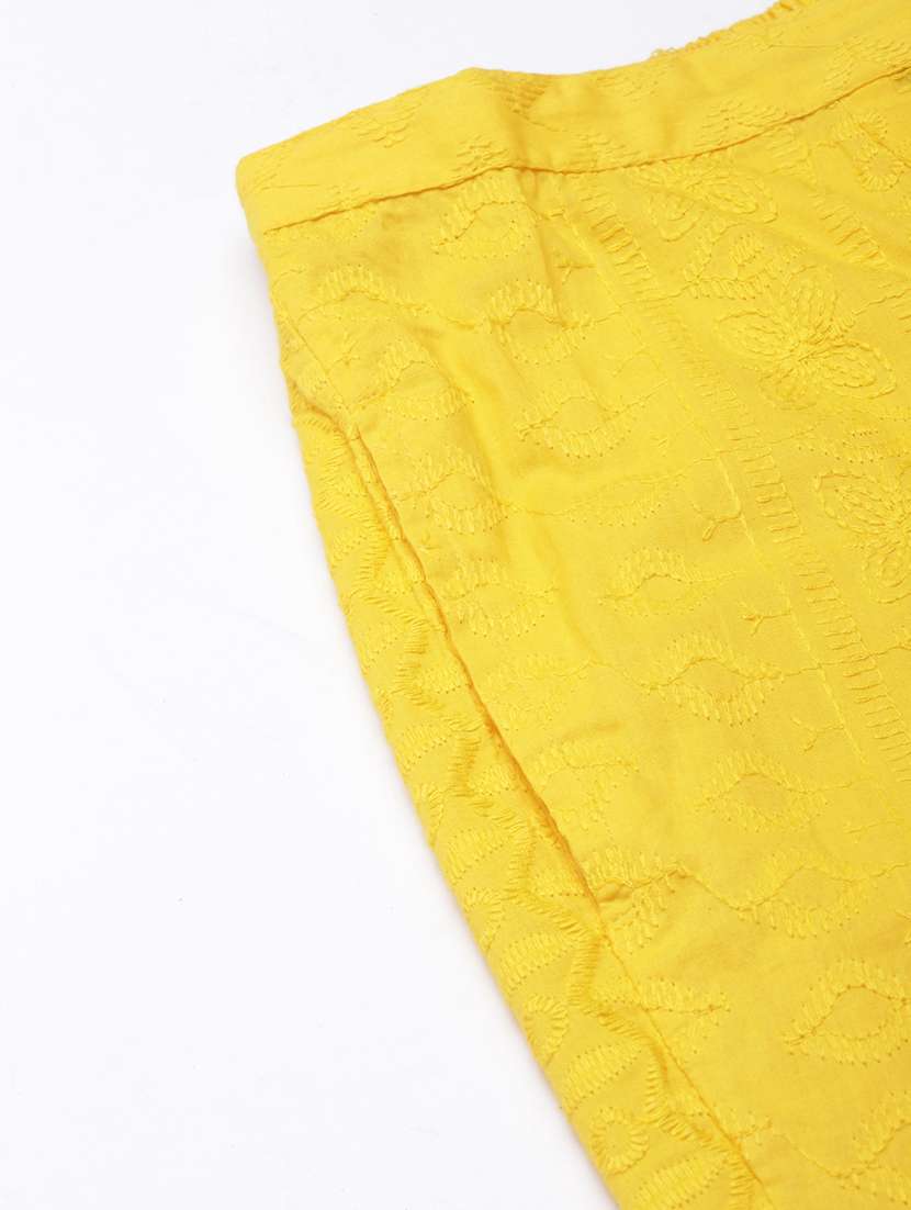 women embroidered mid rise tapered pant - 21729847 -  Standard Image - 8