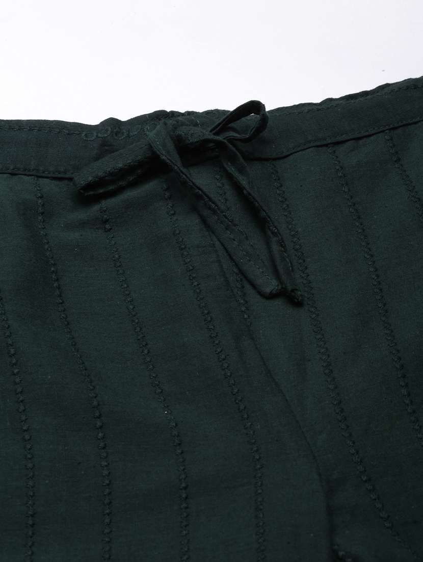 women embroidered mid rise tapered pant - 21729849 -  Standard Image - 8