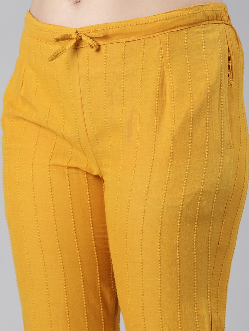 women embroidered mid rise tapered pant - 21729851 - Standard Image - 5