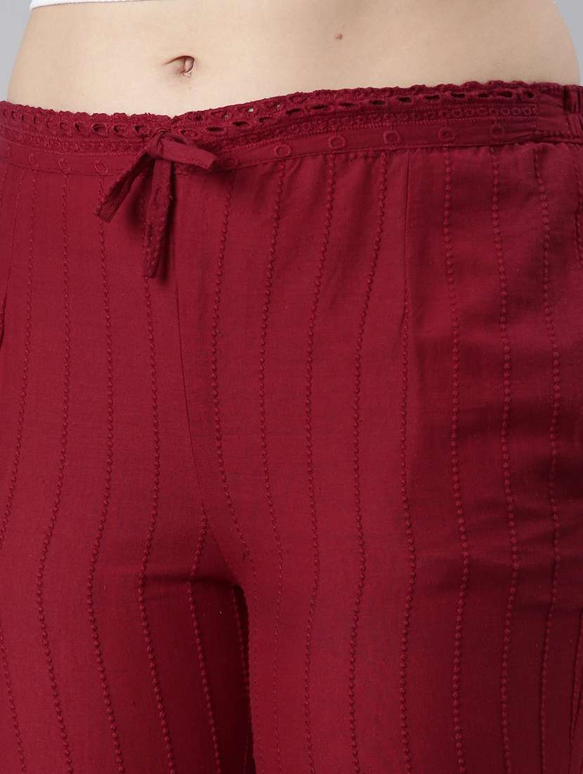 women solid mid rise tapered pant - 21729852 -  Standard Image - 5