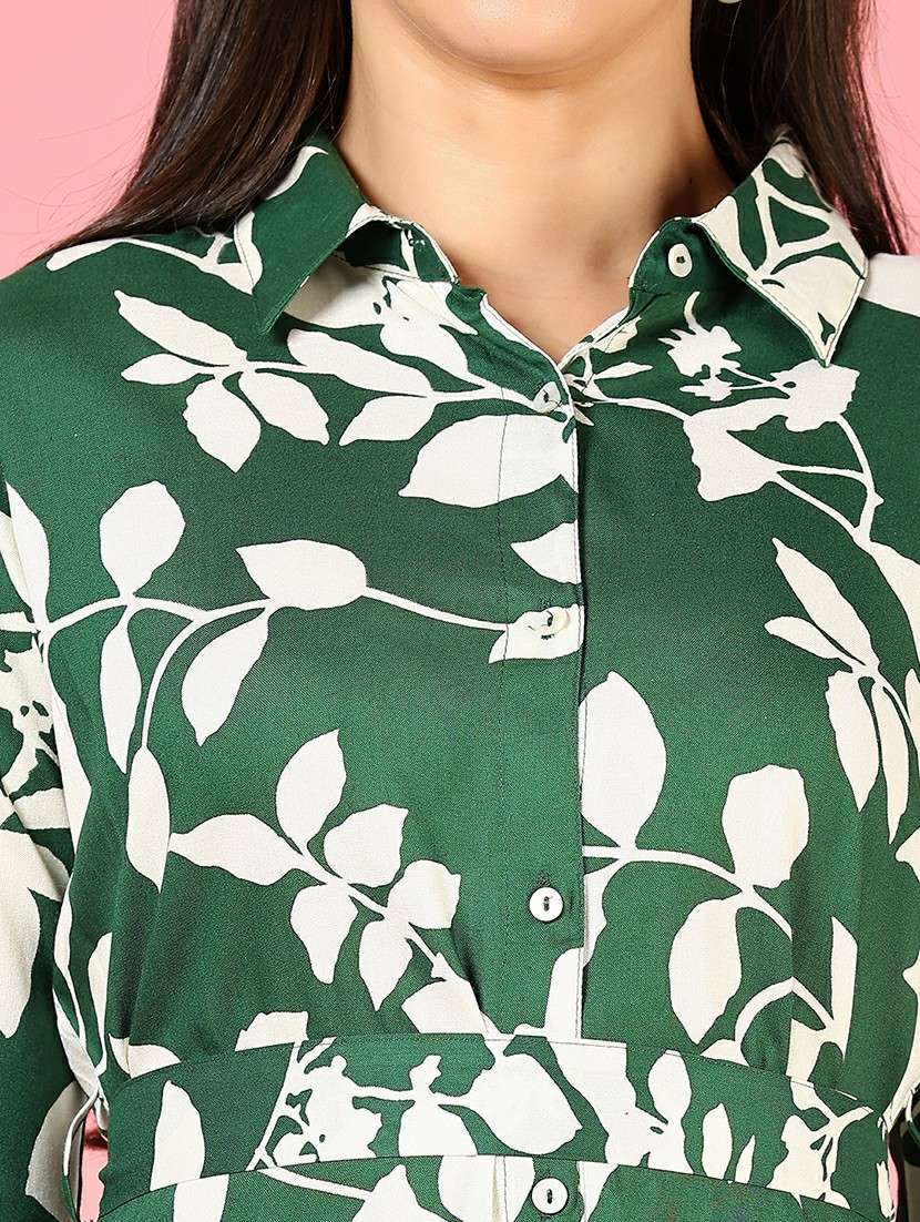 women printed three quarter sleeve fit & flare dress - 21729935 - Standard Image - 5