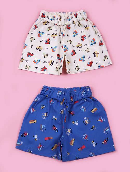 kids pack of 2 printed shorts - 21729984 - Standard Image - 0