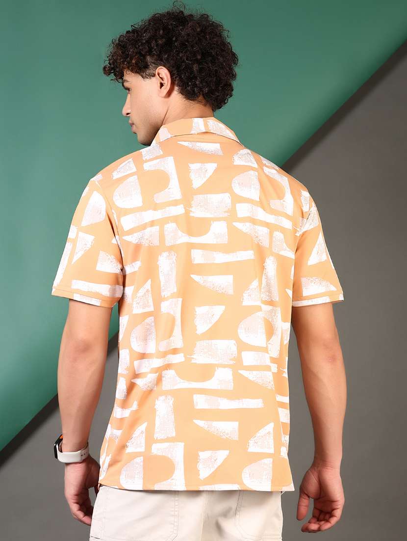 men printed cuban collared casual shirt - 21729997 -  Standard Image - 3