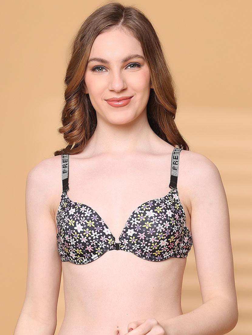 multi colored polyester push up bra - 21730040 -  Zoom Image - 0