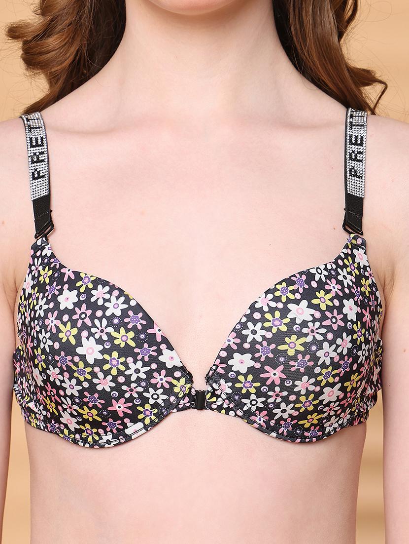 multi colored polyester push up bra - 21730040 - Standard Image - 5