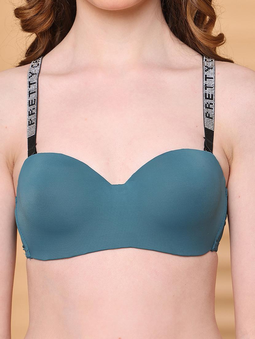 green polyester balconette bra - 21730049 - Standard Image - 5
