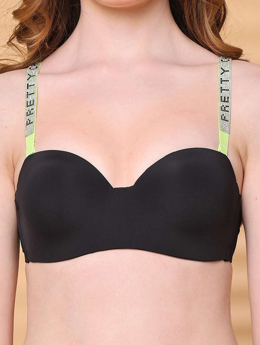 multi colored polyester balconette bra - 21730051 -  Standard Image - 5