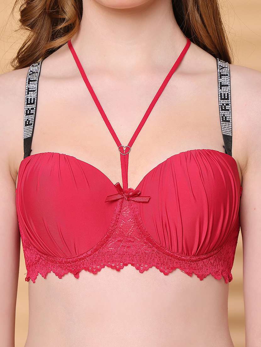 women solid bras and panty set - 21730060 - Standard Image - 5