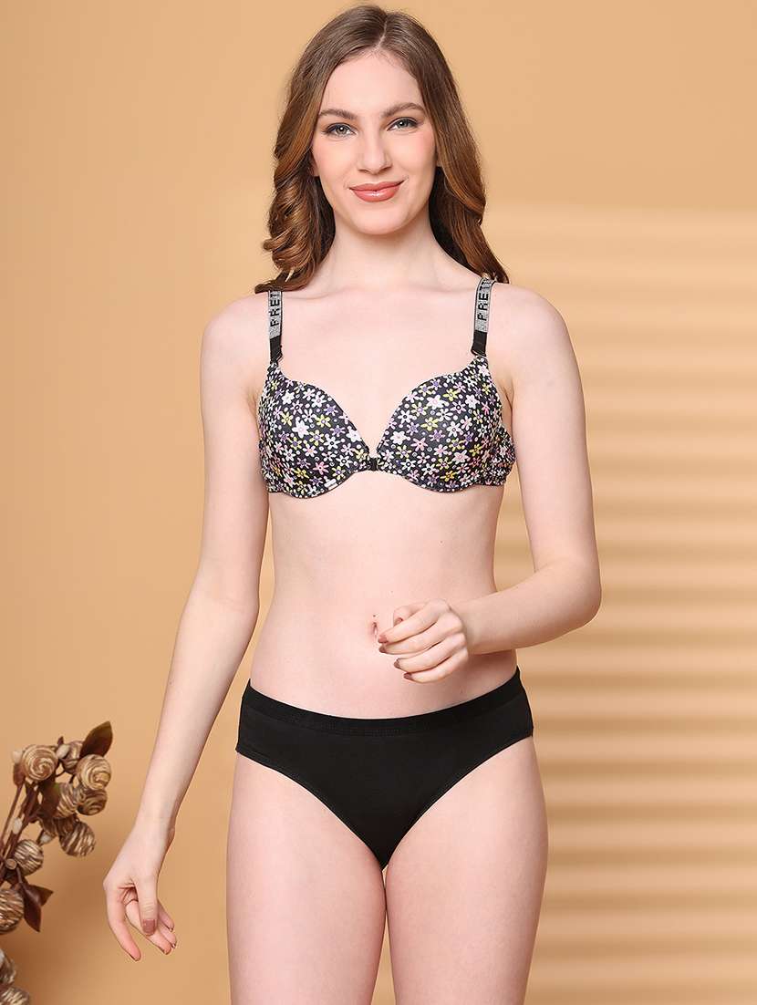 women printed bras and panty set - 21730068 -  Zoom Image - 0