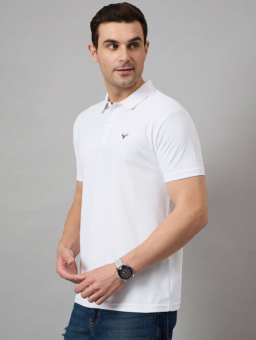 men slim fit plain polo t-shirt