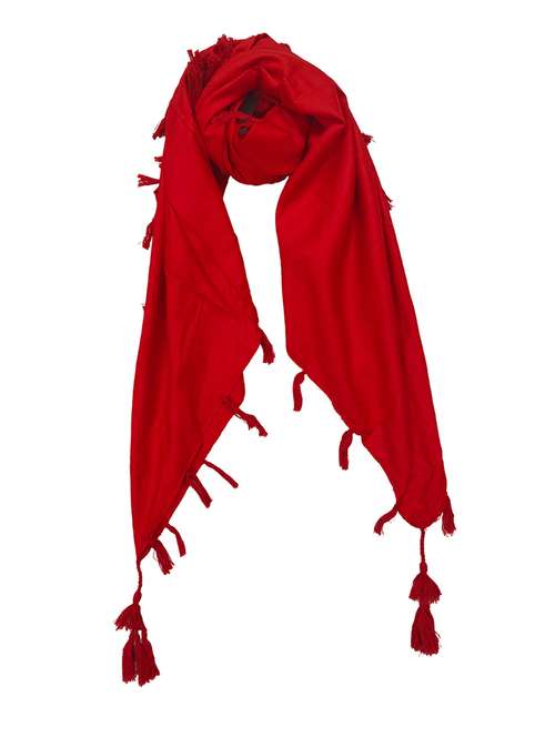 women plain tassel detailed scarf - 21730135 -  Standard Image - 0