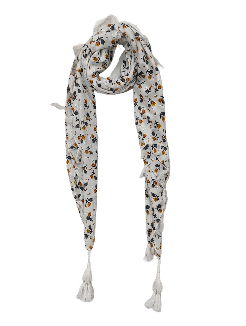 women printed tassel detailed scarf - 21730139 -  Zoom Image - 0