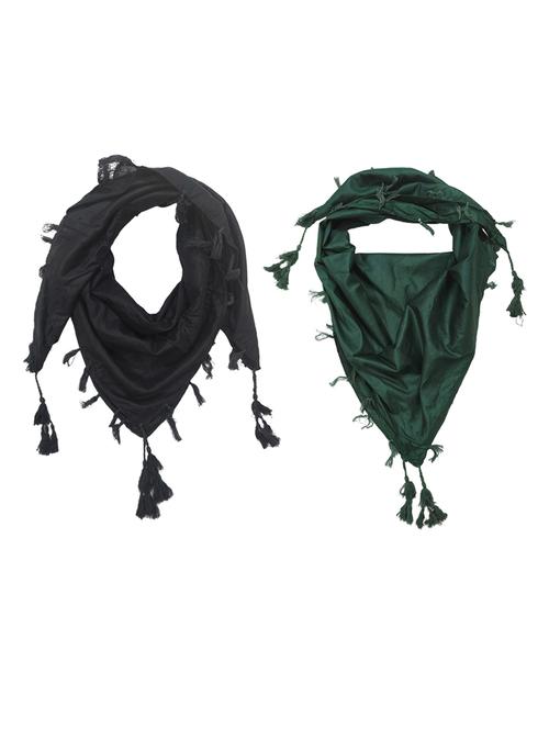women pack of 2 plain tassel detailed scarves - 21730150 -  Standard Image - 0