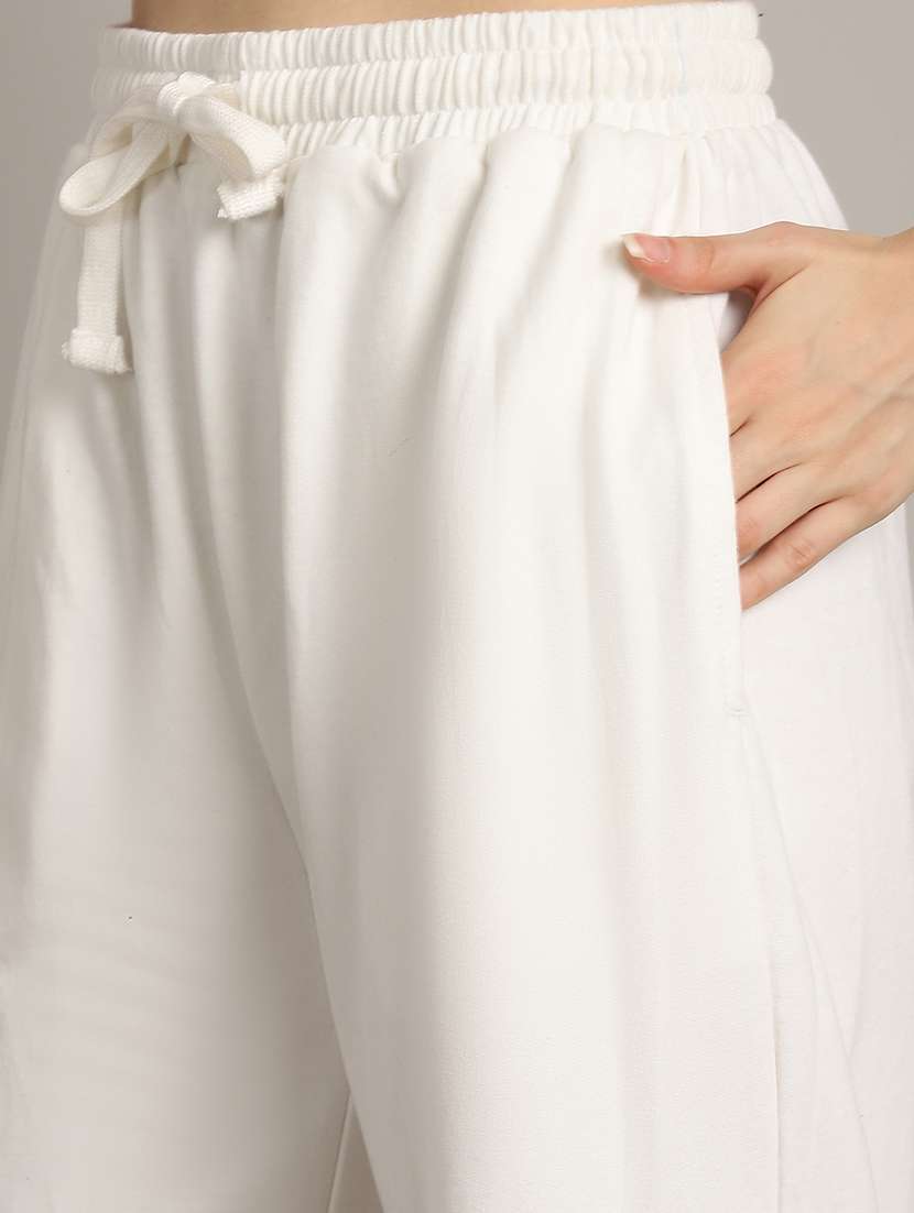 women solid high rise relaxed fit track pant - 21730165 -  Standard Image - 5