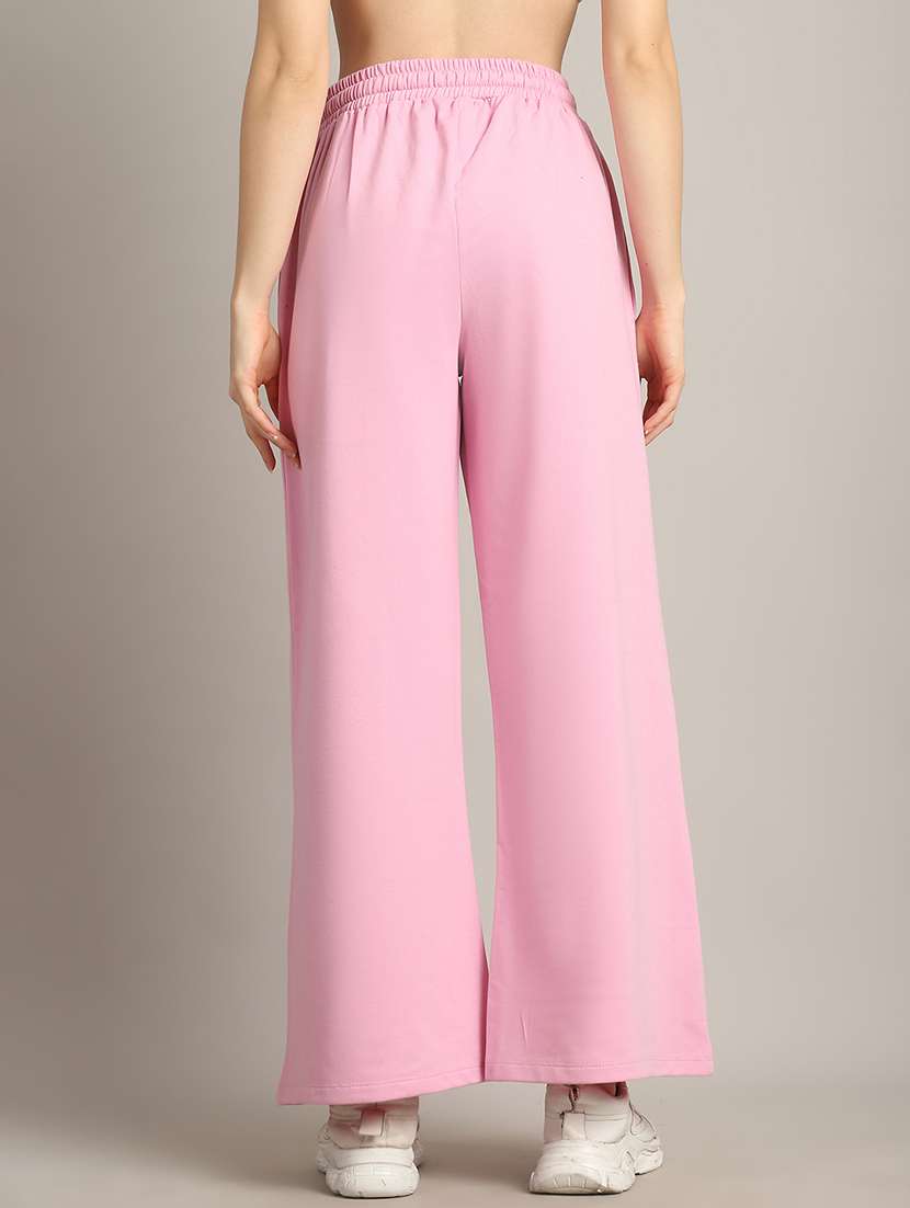 women solid high rise relaxed fit track pant - 21730166 -  Standard Image - 3