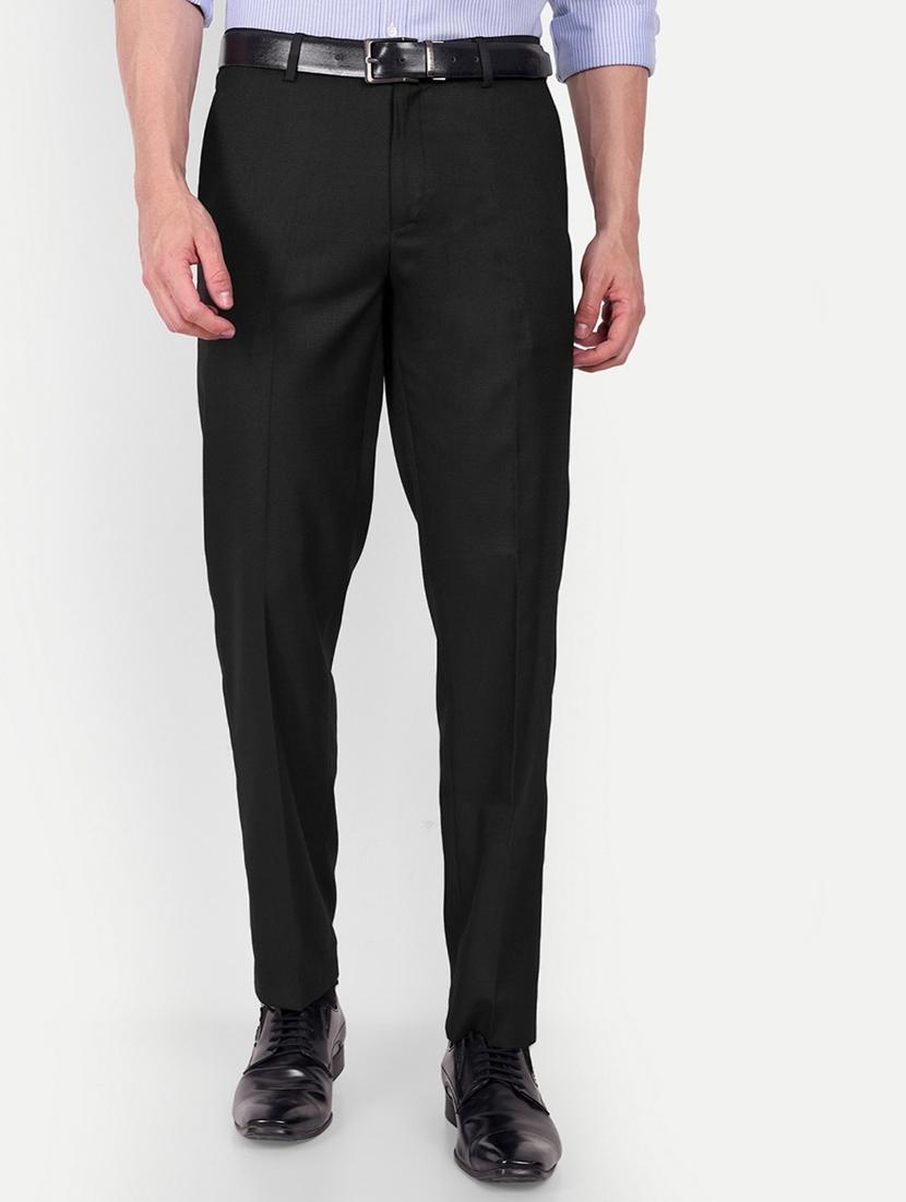 men solid mid rise formal trouser - 21730188 - Zoom Image - 0