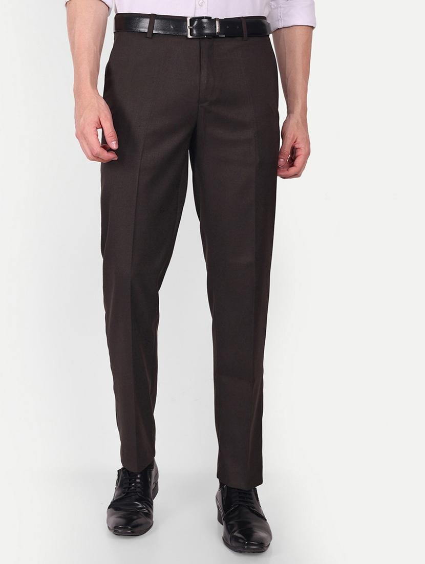 men solid mid rise formal trouser - 21730189 - Zoom Image - 0