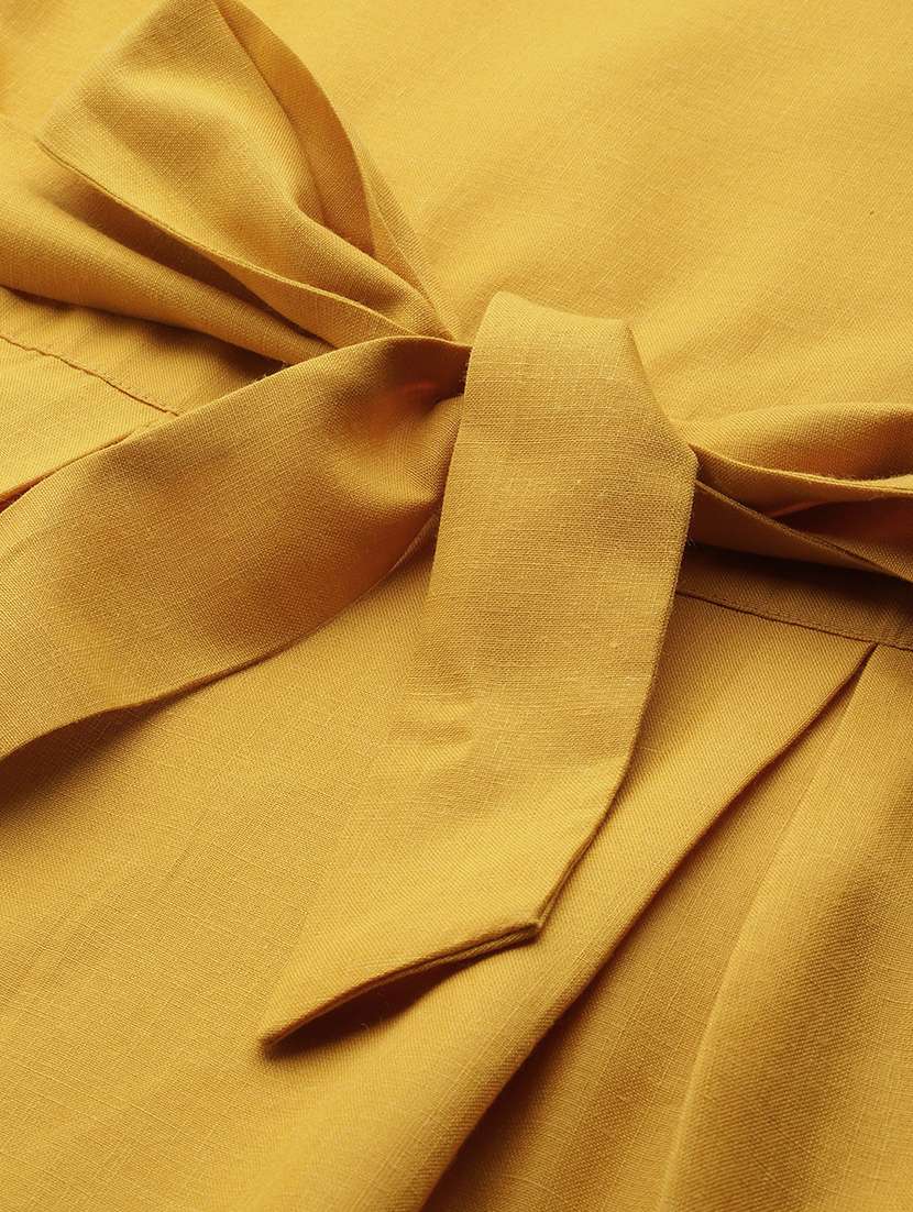 women solid lapel collar a-line dress - 21730242 -  Standard Image - 5