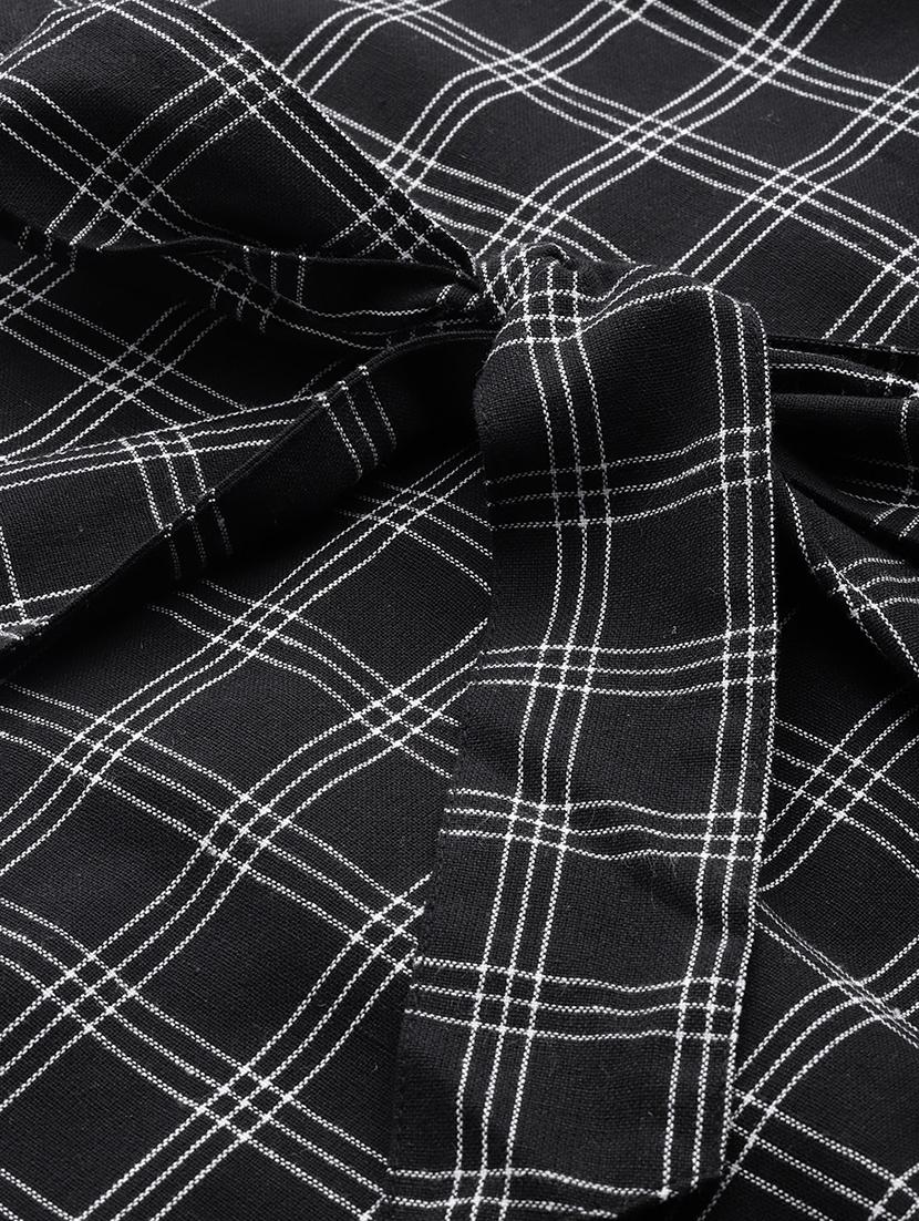 women checkered collared puff sleeves shirt dress - 21730243 - Standard Image - 5