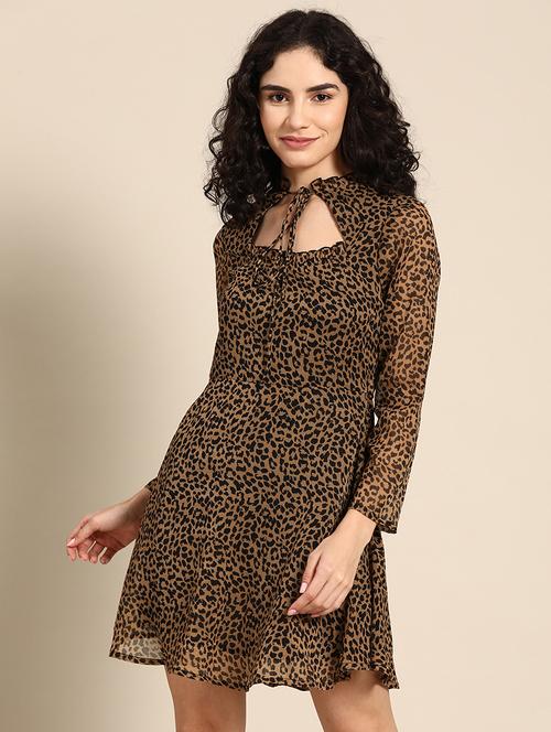 women printed a-line dress - 21730262 -  Standard Image - 0