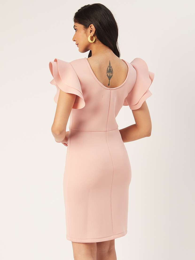 women solid sheath dress - 21730286 - Standard Image - 3