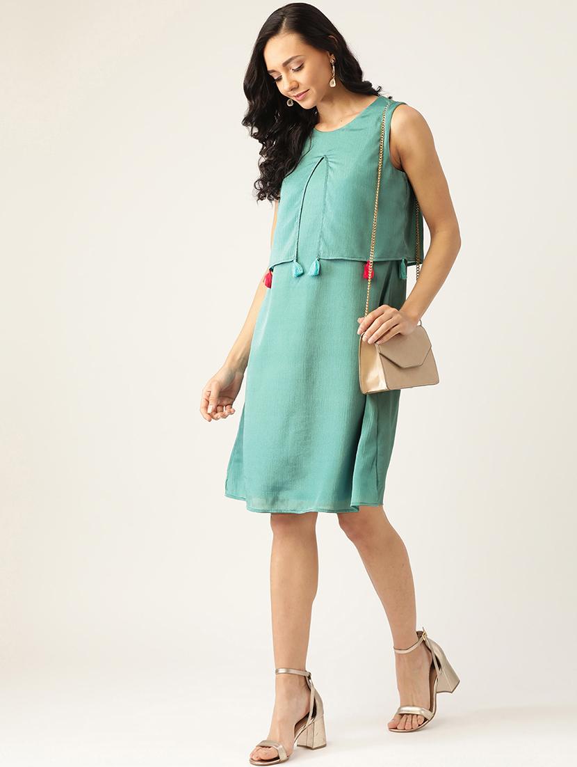 women solid a-line dress - 21730290 - Standard Image - 3