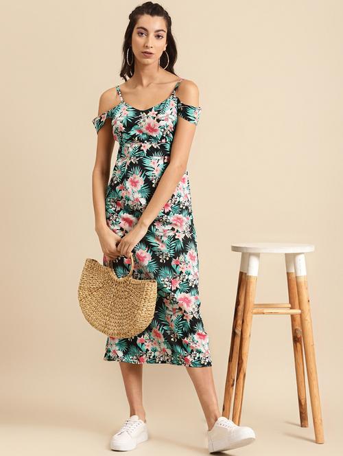 women shoulder strap printed sheath dress - 21730319 -  Standard Image - 0