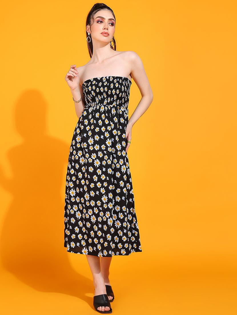 women printed a-line dress - 21730341 -  Zoom Image - 0