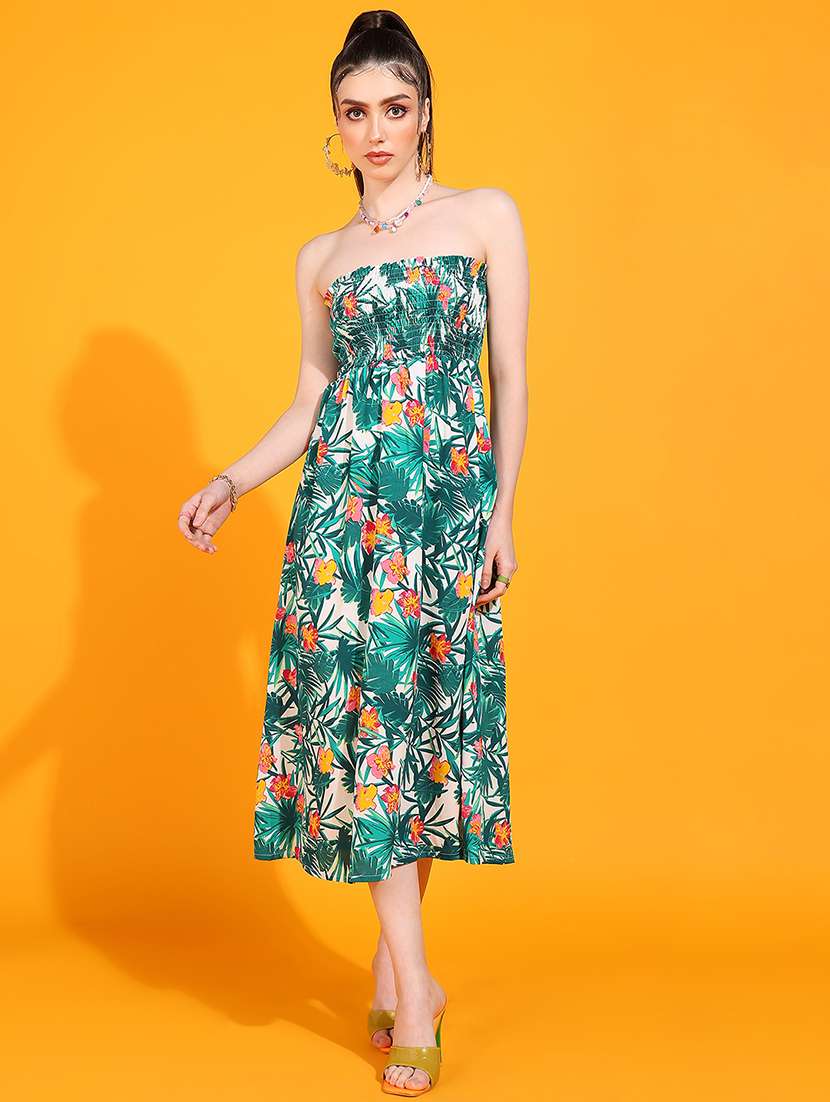 women printed a-line dress - 21730345 -  Zoom Image - 0