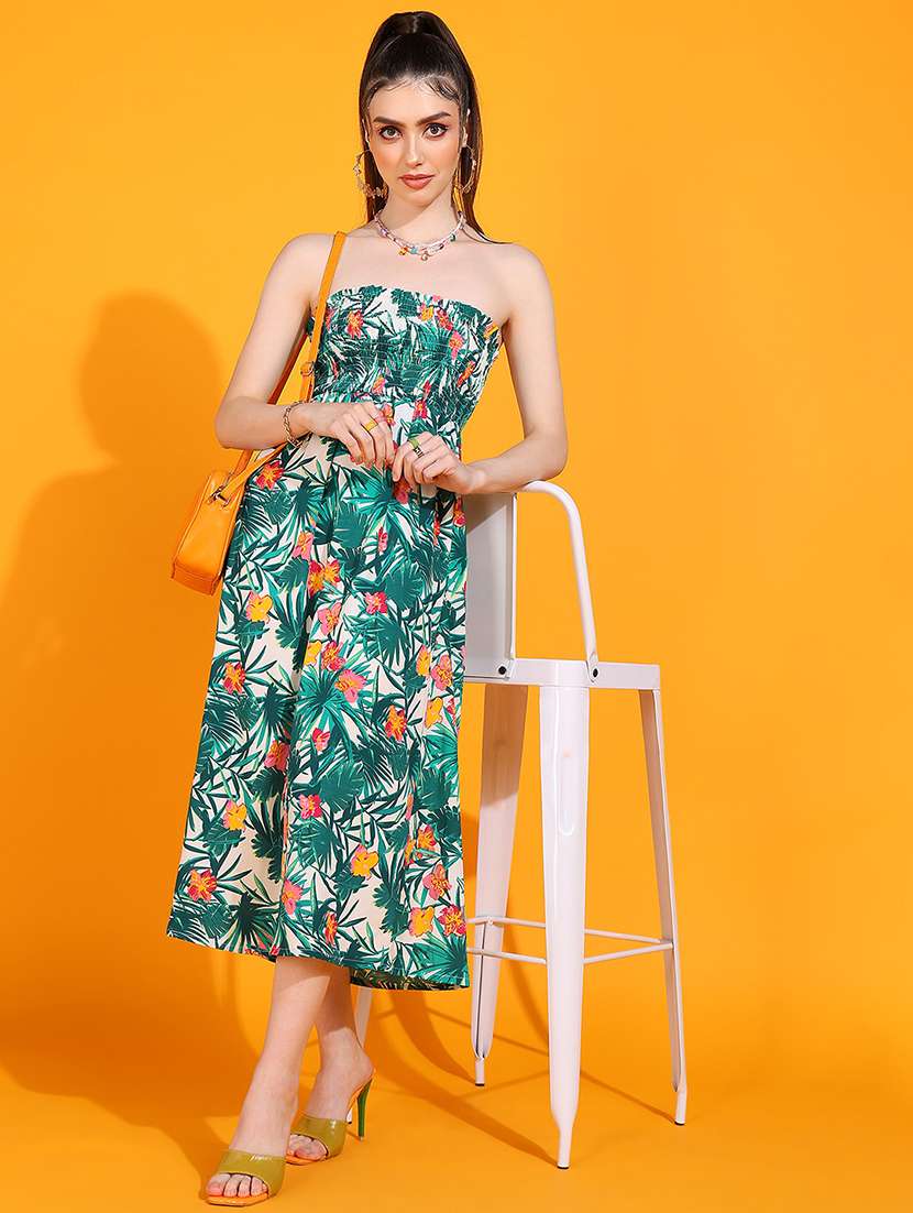 women printed a-line dress - 21730345 - Standard Image - 3