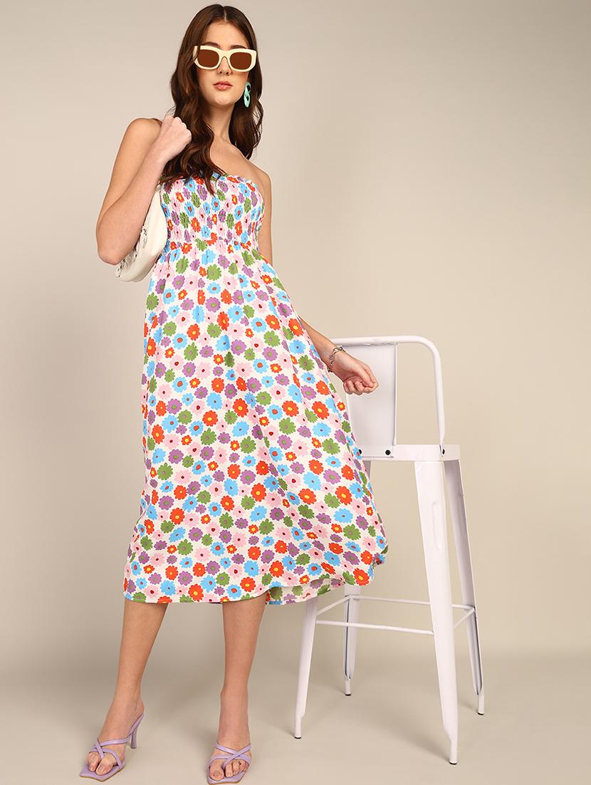 women printed a-line dress - 21730348 - Standard Image - 3